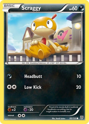 Pokemon TCG - Plasma Storm - Scraggy - 85/135