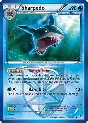 Pokemon TCG - Plasma Storm - Sharpedo - 33/135 - Reverse Holofoil