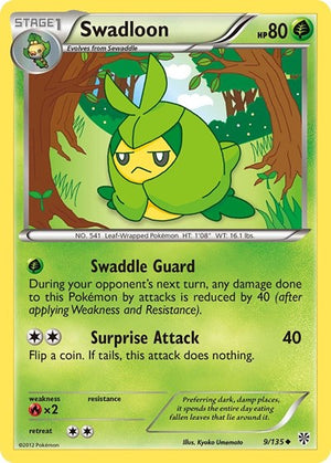 Pokemon TCG - Plasma Storm - Swadloon - 9/135 - Reverse Holofoil