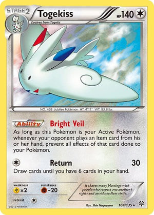 Pokemon TCG - Plasma Storm - Togekiss - 104/135 - Reverse Holofoil