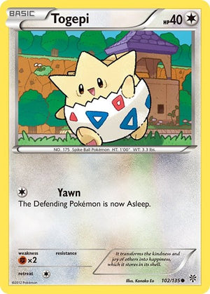 Pokemon TCG - Plasma Storm - Togepi - 102/135