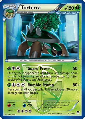 Pokemon TCG - Plasma Storm - Torterra - 3/135
