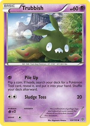 Pokemon TCG - Plasma Storm - Trubbish - 63/135 - Reverse Holofoil