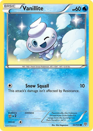 Pokemon TCG - Plasma Storm - Vanillite - 35/135 - Reverse Holofoil