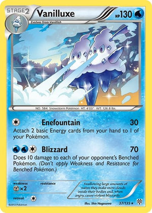 Pokemon TCG - Plasma Storm - Vanilluxe - 37/135 - Reverse Holofoil