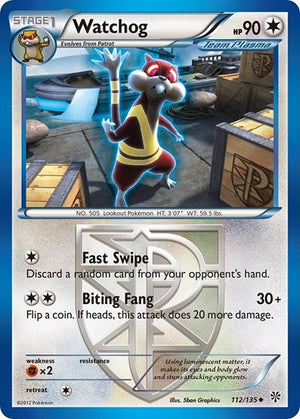 Pokemon TCG - Plasma Storm - Watchog - 112/135
