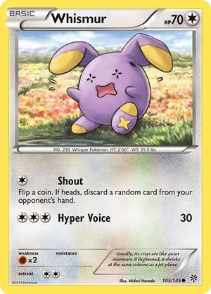Pokemon TCG - Plasma Storm - Whismur - 105/135
