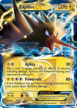 Pokemon TCG - Plasma Storm - Zapdos EX - 48/135 - Holofoil