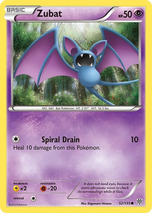 Pokemon TCG - Plasma Storm - Zubat - 52/135 - Reverse Holofoil