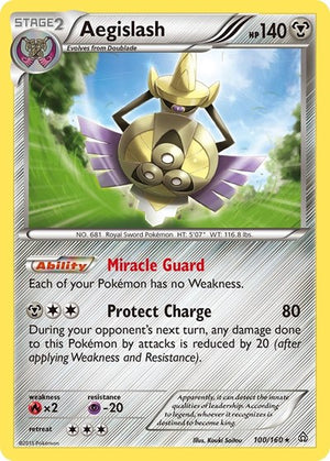 Pokemon TCG - XY - Primal Clash - Aegislash - 100/160 - Reverse Holofoil