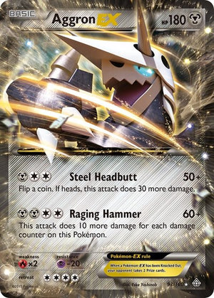 Pokemon TCG - XY - Primal Clash - Aggron EX - 93/160 - Holofoil