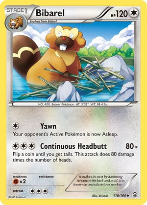 Pokemon TCG - XY - Primal Clash - Bibarel - 118/160