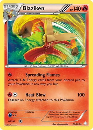 Pokemon TCG - XY - Primal Clash - Blaziken - 28/160 - Reverse Holofoil