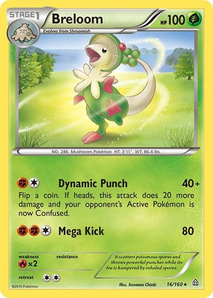 Pokemon TCG - XY - Primal Clash - Breloom - 16/160 - Reverse Holofoil