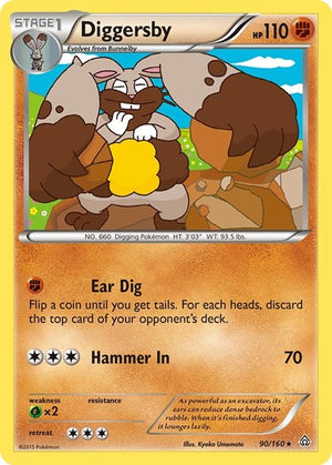 Pokemon TCG - XY - Primal Clash - Diggersby - 90/160
