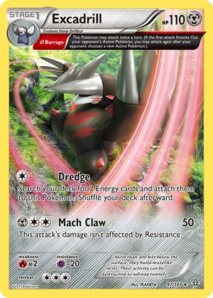 Pokemon TCG - XY - Primal Clash - Excadrill - 97/160 - Reverse Holofoil