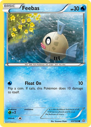 Pokemon TCG - XY - Primal Clash - Feebas - 43/160 - Reverse Holofoil