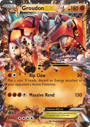 Pokemon TCG - XY - Primal Clash - Groudon EX - 85/160 - Holofoil