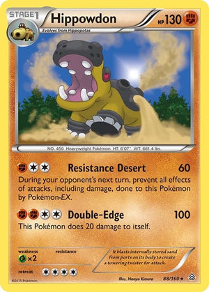 Pokemon TCG - XY - Primal Clash - Hippowdon - 88/160 - Reverse Holofoil