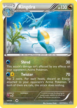 Pokemon TCG - XY - Primal Clash - Kingdra - 107/160 - Reverse Holofoil