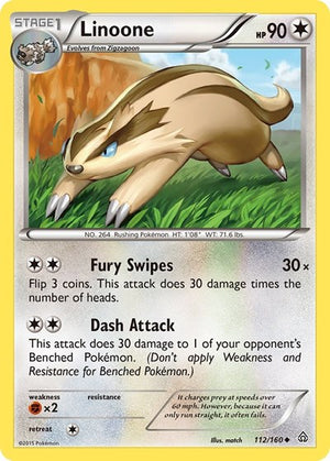 Pokemon TCG - XY - Primal Clash - Linoone - 112/160