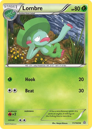 Pokemon TCG - XY - Primal Clash - Lombre - 11/160