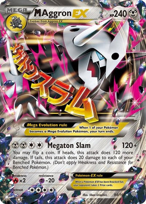 Pokemon TCG - XY - Primal Clash - M Aggron EX - 94/160 - Holofoil