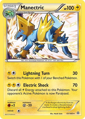 Pokemon TCG - XY - Primal Clash - Manectric - 61/160 - Reverse Holofoil