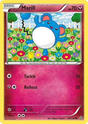 Pokemon TCG - XY - Primal Clash - Marill - 102/160