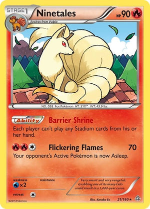 Pokemon TCG - XY - Primal Clash - Ninetales - 21/160