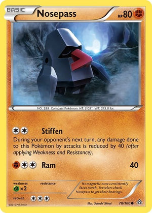 Pokemon TCG - XY - Primal Clash - Nosepass - 78/160