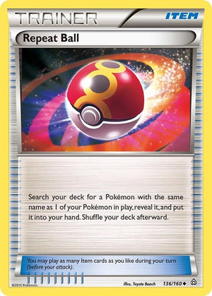 Pokemon TCG - XY - Primal Clash - Repeat Ball - 136/160 - Reverse Holofoil