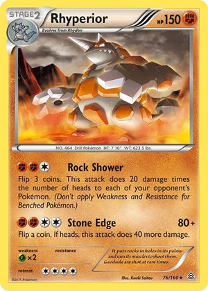 Pokemon TCG - XY - Primal Clash - Rhyperior - 76/160