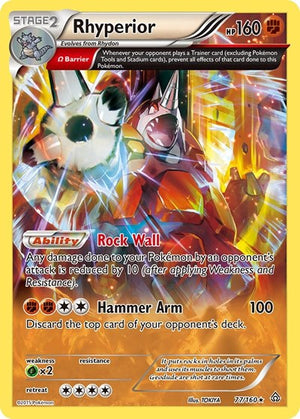 Pokemon TCG - XY - Primal Clash - Rhyperior - 77/160 - Reverse Holofoil