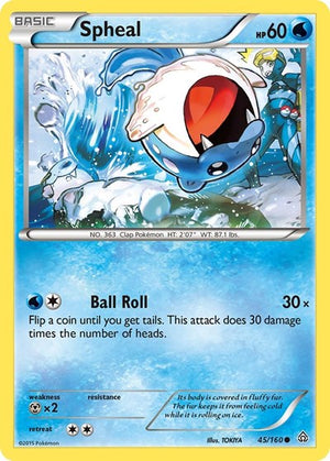 Pokemon TCG - XY - Primal Clash - Spheal - 45/160