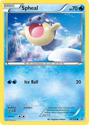 Pokemon TCG - XY - Primal Clash - Spheal - 46/160