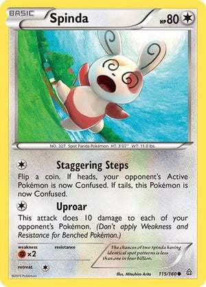Pokemon TCG - XY - Primal Clash - Spinda - 115/160