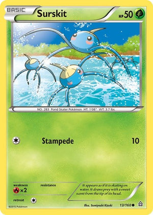 Pokemon TCG - XY - Primal Clash - Surskit - 13/160 - Reverse Holofoil