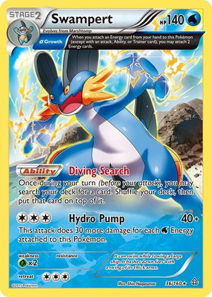Pokemon TCG - XY - Primal Clash - Swampert - 36/160 - Holofoil