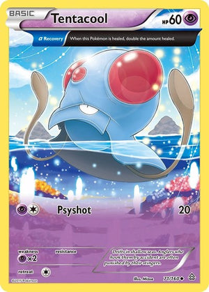 Pokemon TCG - XY - Primal Clash - Tentacool - 71/160 - Reverse Holofoil
