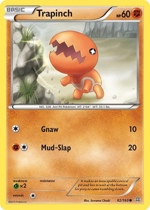 Pokemon TCG - XY - Primal Clash - Trapinch - 82/160 - Reverse Holofoil