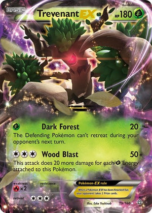 Pokemon TCG - XY - Primal Clash - Trevenant EX - 19/160 - Holofoil