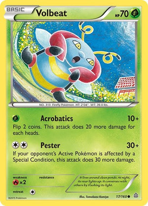 Pokemon TCG - XY - Primal Clash - Volbeat - 17/160