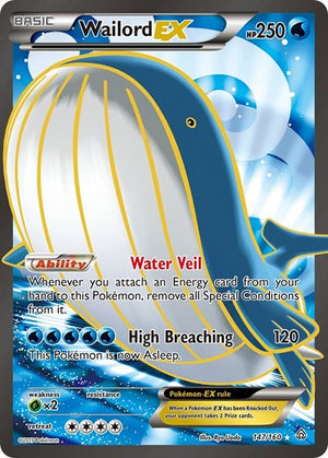 Pokemon TCG - XY - Primal Clash - Wailord EX - 147/160 - Holofoil