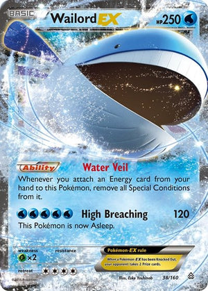 Pokemon TCG - XY - Primal Clash - Wailord EX - 38/160 - Holofoil