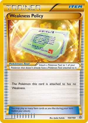 Pokemon TCG - XY - Primal Clash - Weakness Policy - 164/160 - Holofoil