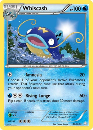 Pokemon TCG - XY - Primal Clash - Whiscash - 40/160