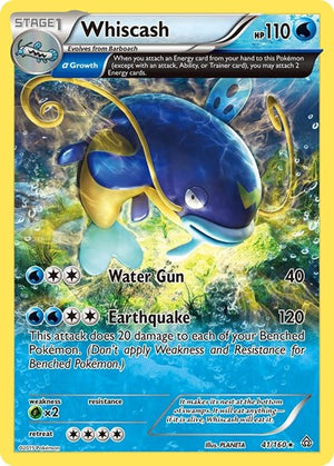 Pokemon TCG - XY - Primal Clash - Whiscash - 41/160 - Reverse Holofoil