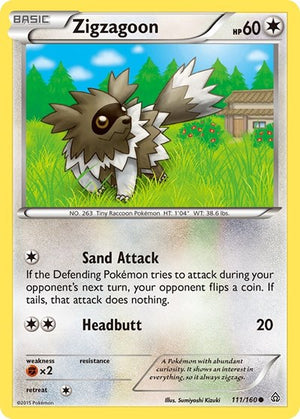 Pokemon TCG - XY - Primal Clash - Zigzagoon - 111/160