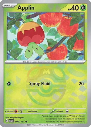 Pokemon TCG - SV: Prismatic Evolutions - Applin - 009/131 - Masterball Holofoil